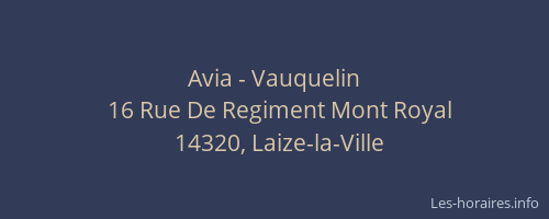 Avia - Vauquelin