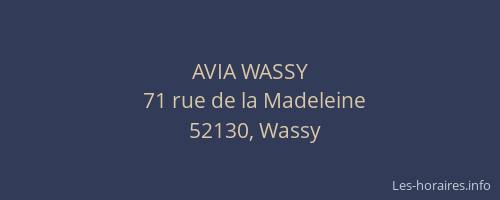 AVIA WASSY