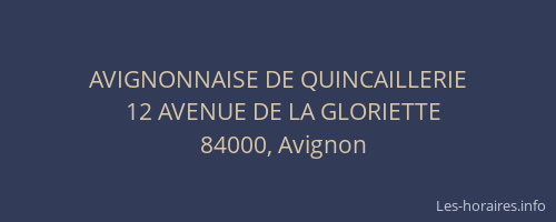 AVIGNONNAISE DE QUINCAILLERIE