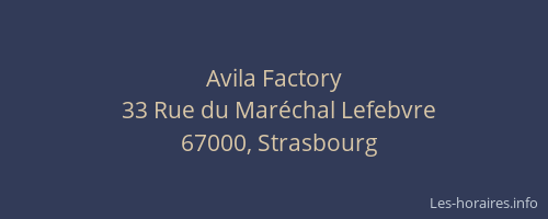 Avila Factory