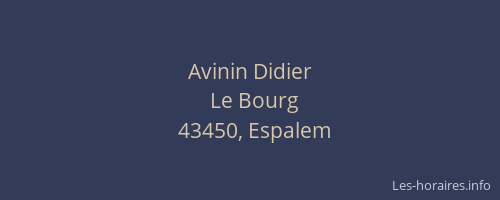 Avinin Didier