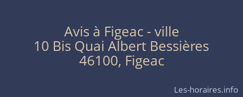 Avis à Figeac - ville