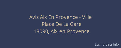 Avis Aix En Provence - Ville