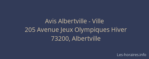 Avis Albertville - Ville