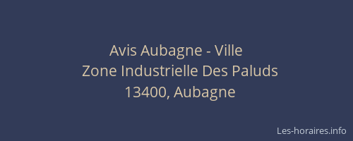 Avis Aubagne - Ville