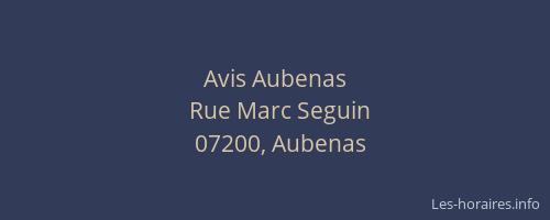 Avis Aubenas