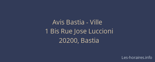 Avis Bastia - Ville