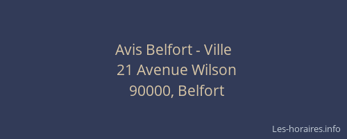 Avis Belfort - Ville