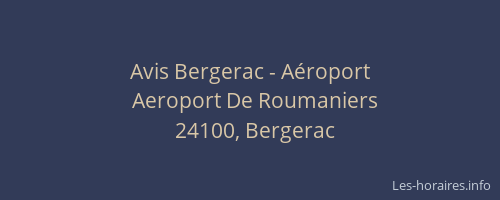 Avis Bergerac - Aéroport