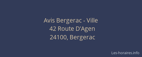 Avis Bergerac - Ville