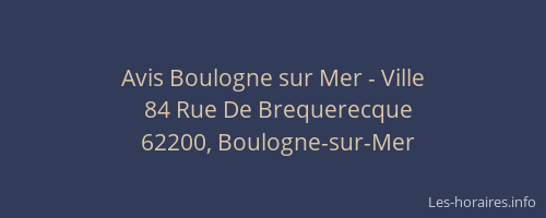 Avis Boulogne sur Mer - Ville