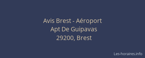 Avis Brest - Aéroport