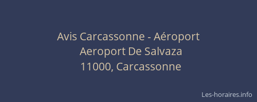 Avis Carcassonne - Aéroport