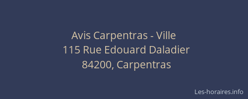 Avis Carpentras - Ville