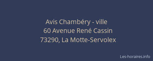 Avis Chambéry - ville