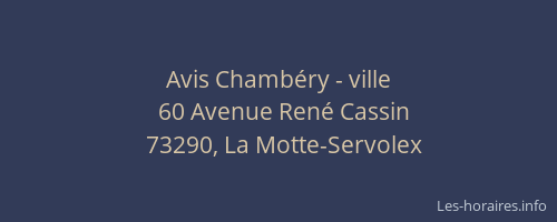 Avis Chamb&eacute;ry - ville