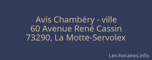 Avis Chambéry - ville