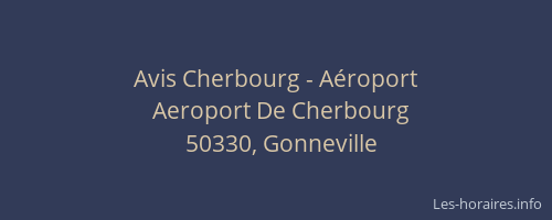Avis Cherbourg - Aéroport