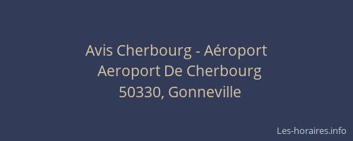 Avis Cherbourg - A&eacute;roport