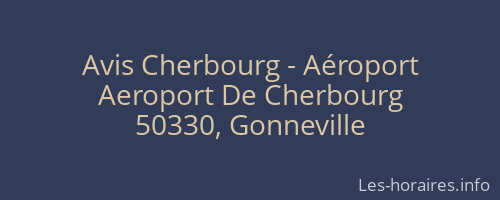 Avis Cherbourg - Aéroport