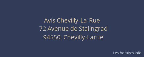 Avis Chevilly-La-Rue