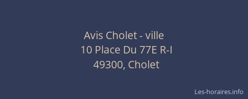 Avis Cholet - ville