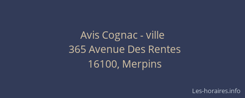 Avis Cognac - ville