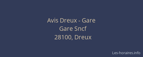 Avis Dreux - Gare