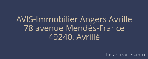 AVIS-Immobilier Angers Avrille