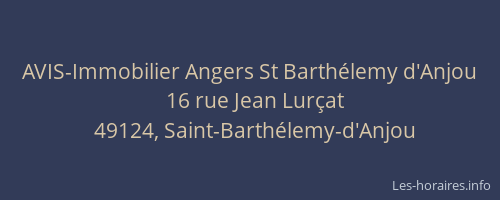 AVIS-Immobilier Angers St Barthélemy d'Anjou