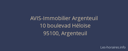 AVIS-Immobilier Argenteuil