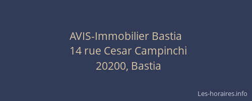 AVIS-Immobilier Bastia