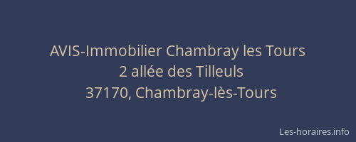AVIS-Immobilier Chambray les Tours