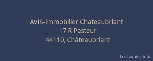 AVIS-Immobilier Chateaubriant