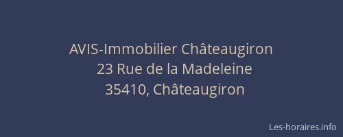 AVIS-Immobilier Châteaugiron