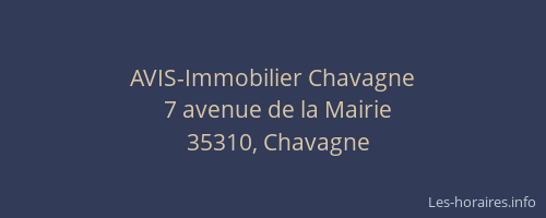 AVIS-Immobilier Chavagne