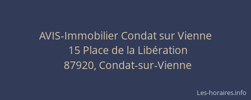 AVIS-Immobilier Condat sur Vienne