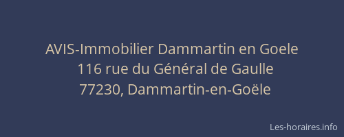 AVIS-Immobilier Dammartin en Goele