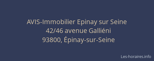 AVIS-Immobilier Epinay sur Seine