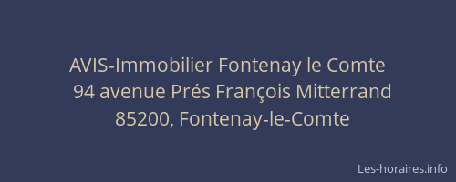 AVIS-Immobilier Fontenay le Comte