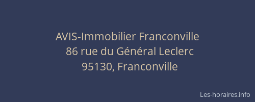 AVIS-Immobilier Franconville