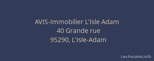 AVIS-Immobilier L'Isle Adam