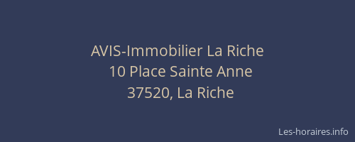 AVIS-Immobilier La Riche