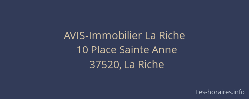 AVIS-Immobilier La Riche