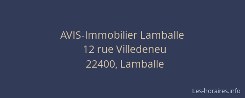 AVIS-Immobilier Lamballe