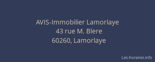 AVIS-Immobilier Lamorlaye