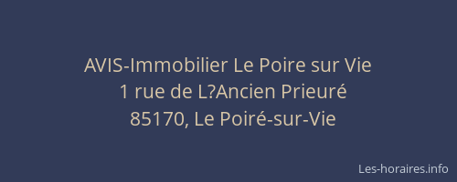 AVIS-Immobilier Le Poire sur Vie