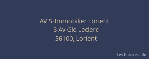 AVIS-Immobilier Lorient