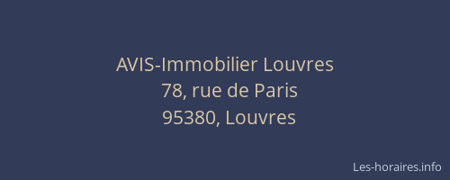 AVIS-Immobilier Louvres