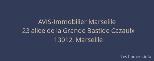 AVIS-Immobilier Marseille